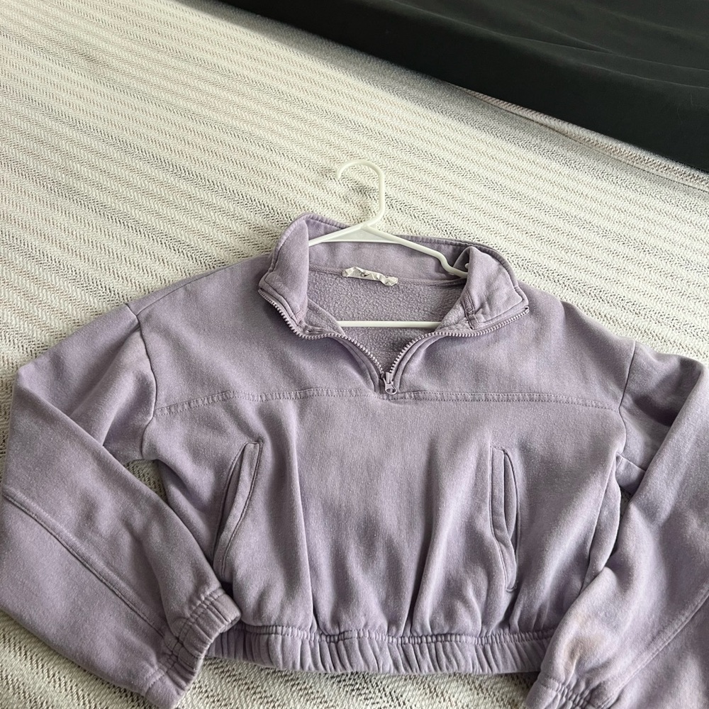 Lavender Quarter-Zip Pullover